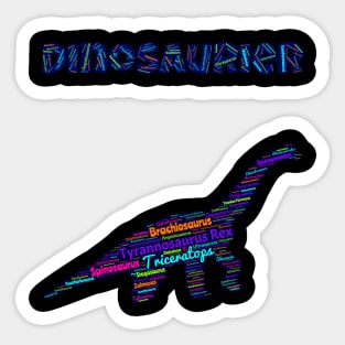 Lesen lernen mit einem Brachiosaurus Dinosaurierer Sticker